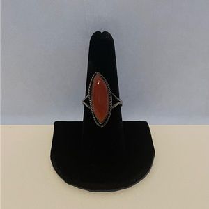 Vintage, Sterling Silver, Carnelian, Ring